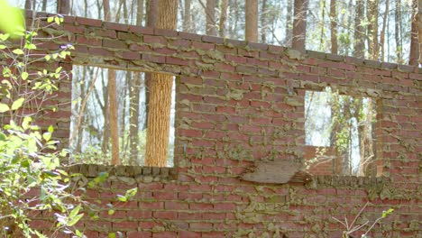 dual windows of an abandoned motel building in north carolina