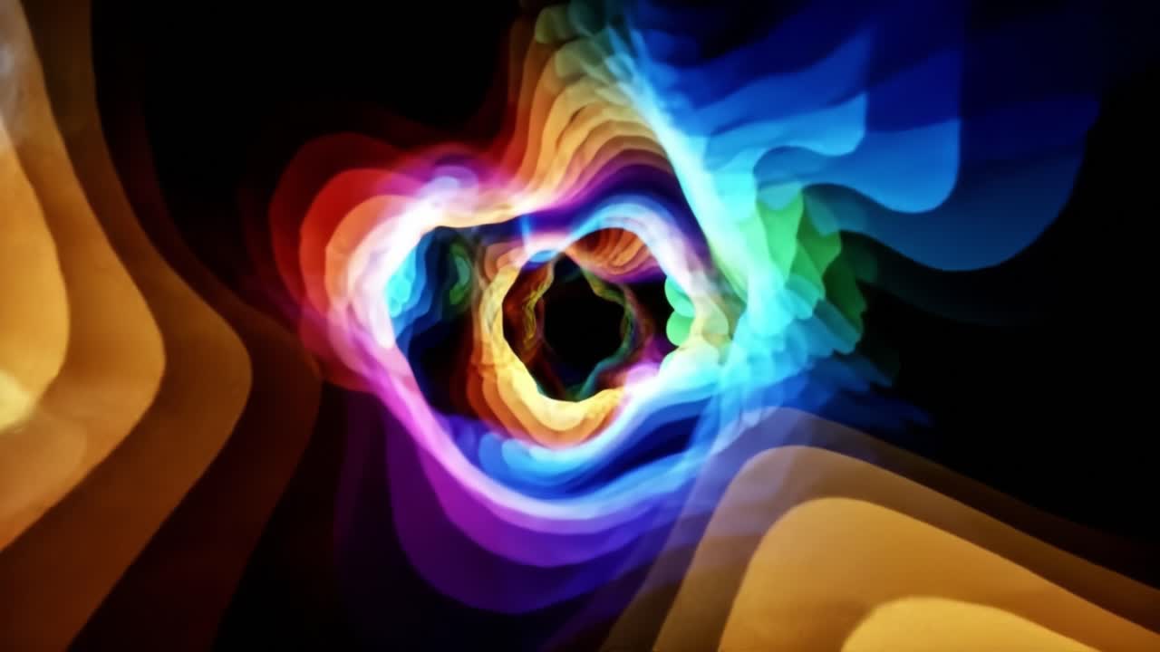 túnel abstractamente colorido