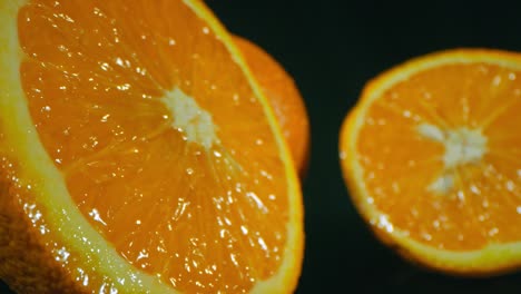 zoom of juicy orange halves