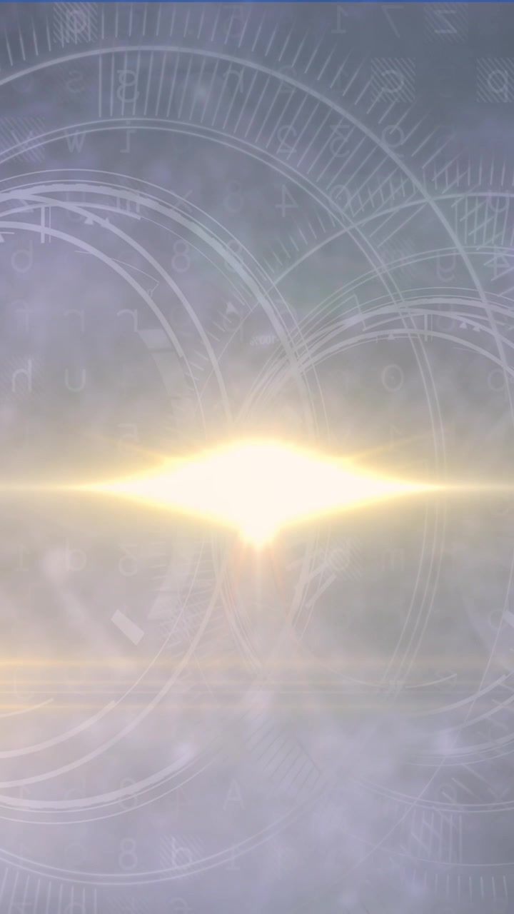 Animation of data processing and rotating dna strand over dark background