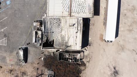 burnt down gas station along highway 66