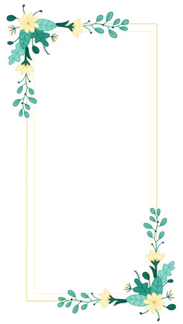 an animation of a hand drawn squared flower frame background