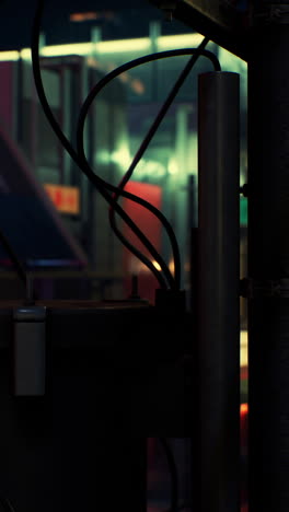 futuristic night cityscape detail