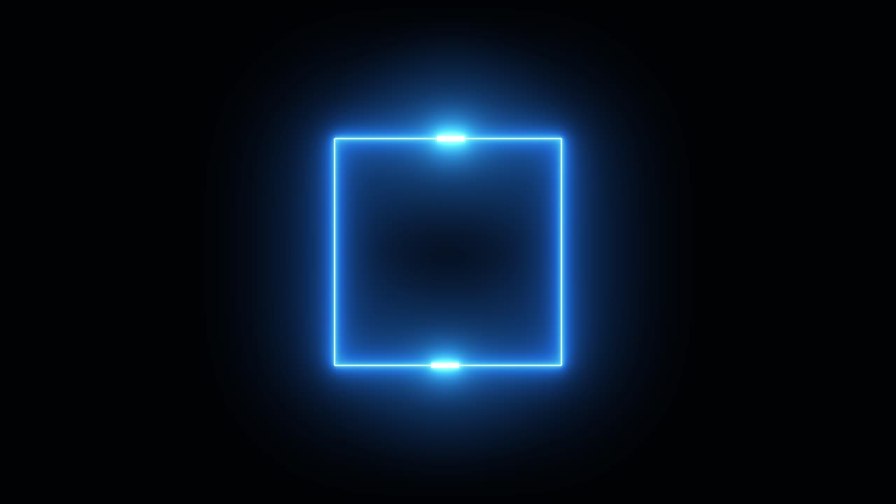 Neon Blue Square