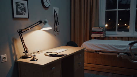 doctor's office at night
