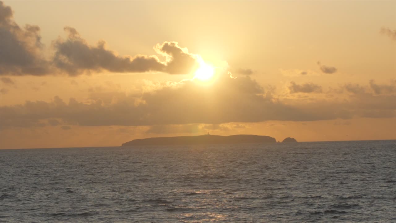 Sunset view on Berlenga island in Portugal