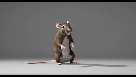 3d rendered cartoon rat