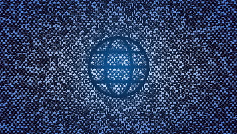 motion globe icon on simple network background 1