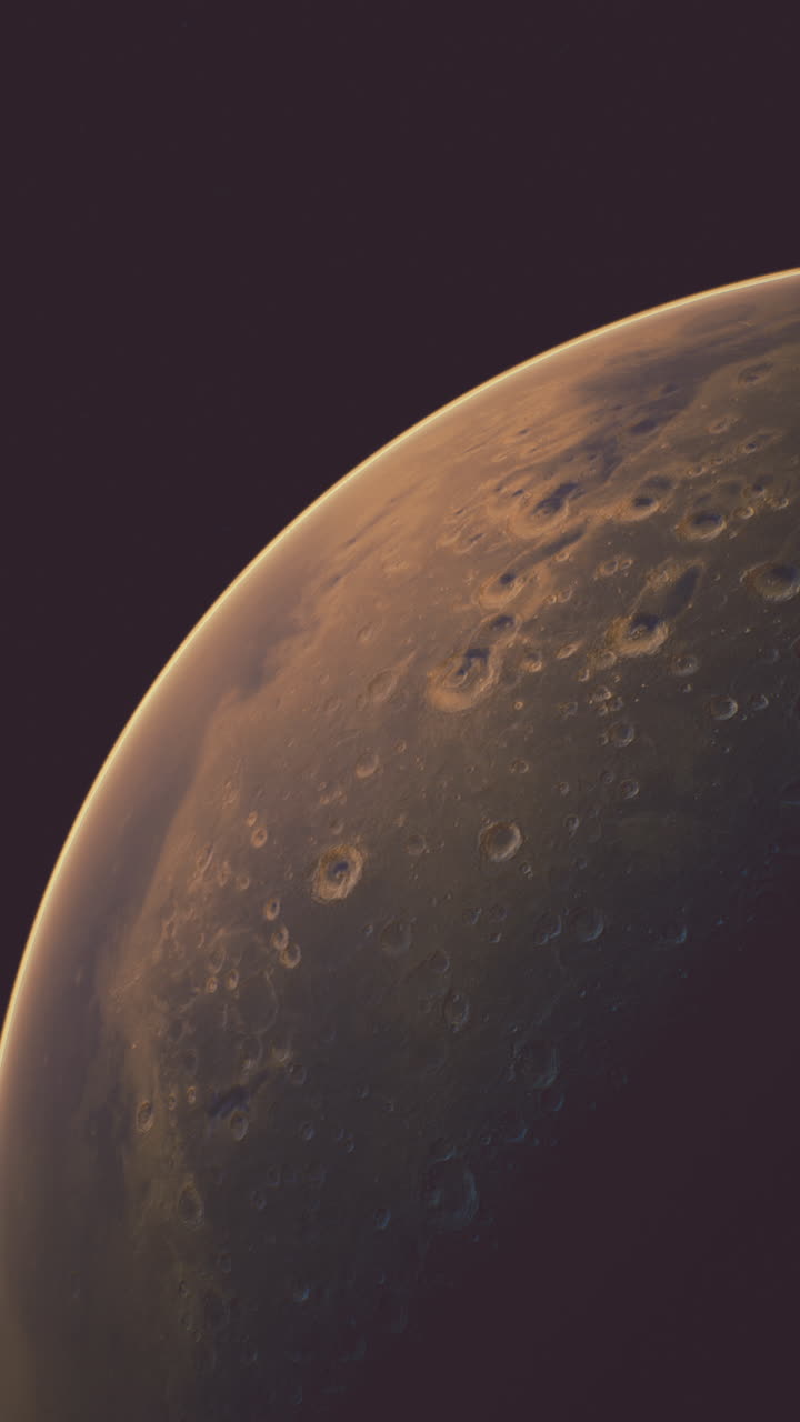 una vista de cerca de marte