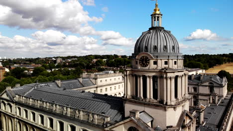 Imágenes-De-Drones-Del-Antiguo-Colegio-Naval-Real-En-Greenwich,-Ciudad-De-Londres