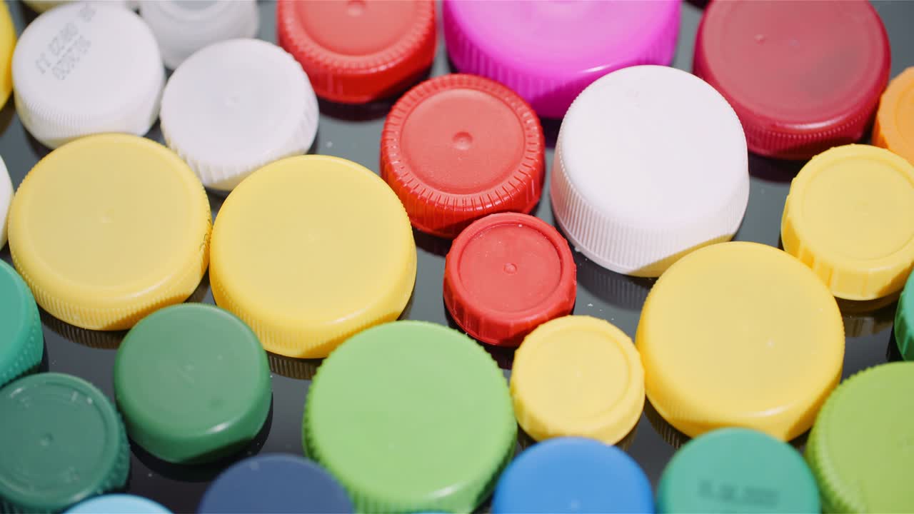 Few Plastic Bottle Caps - Plastic Processing Recycling Industry