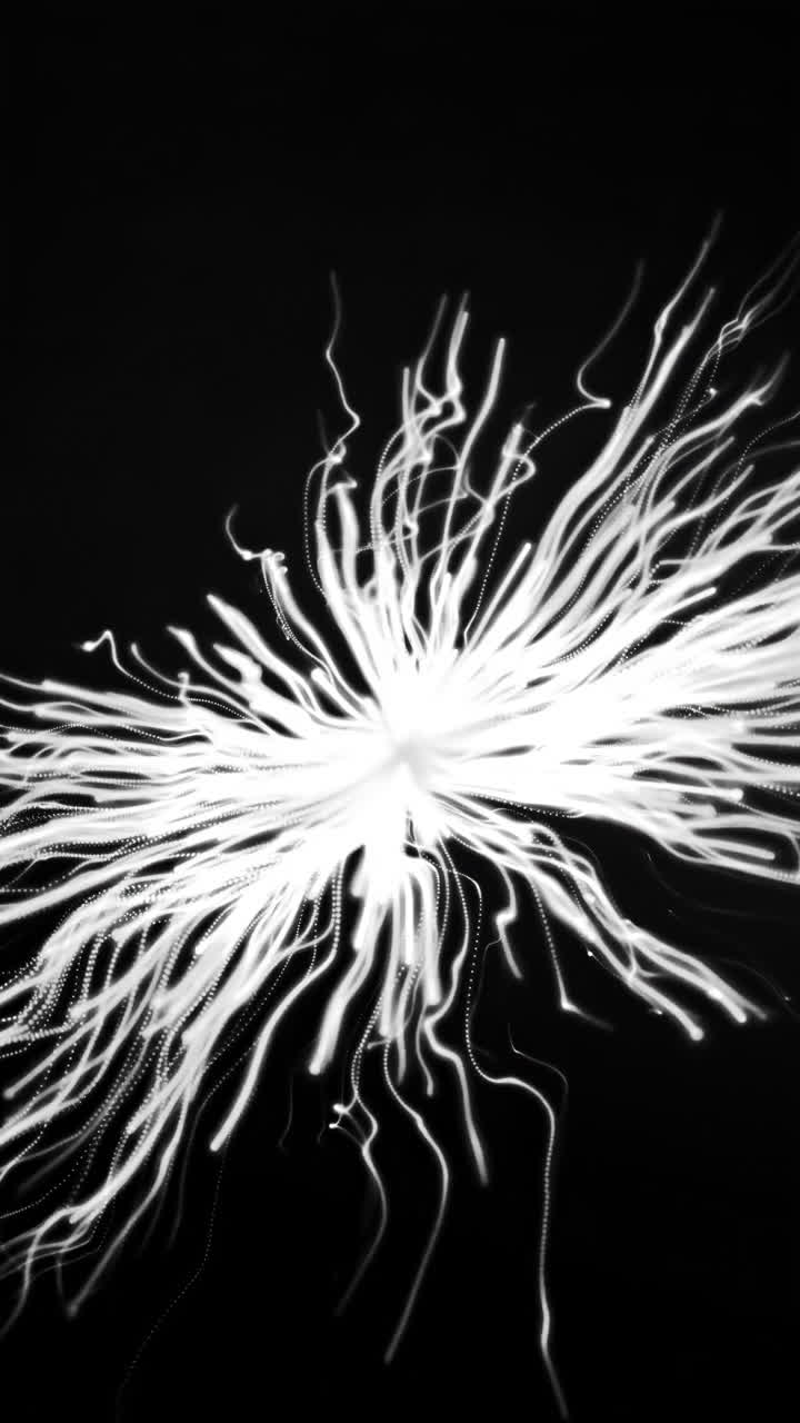 Abstract Light Trails and Particle Explosion