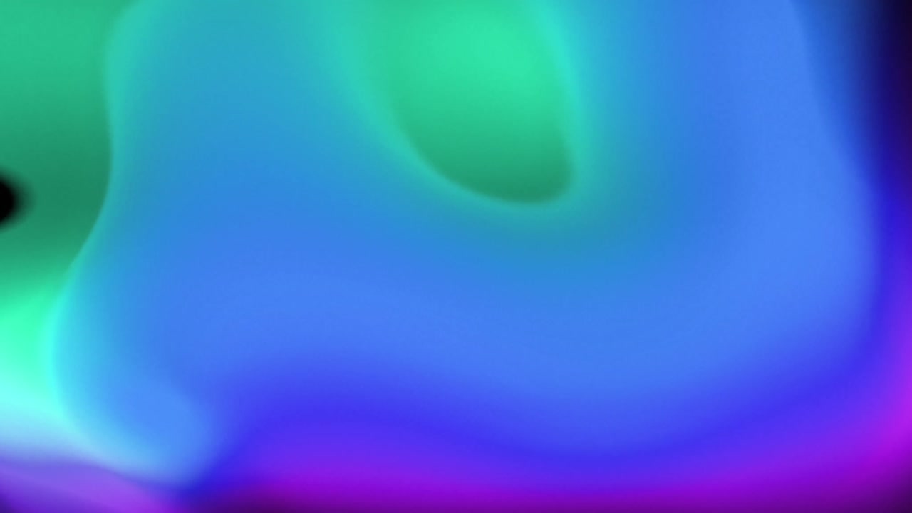 animación de formas brillantes de gradiente multicolores abstractas fuera de foco