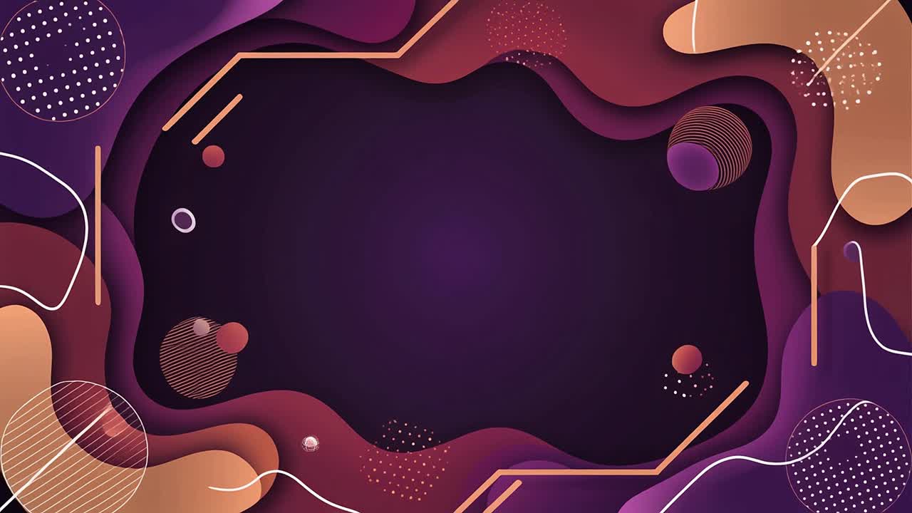 Abstract Fluid Shapes Motion Background with Geometric Elements