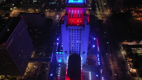 aerial view city hall los angeles