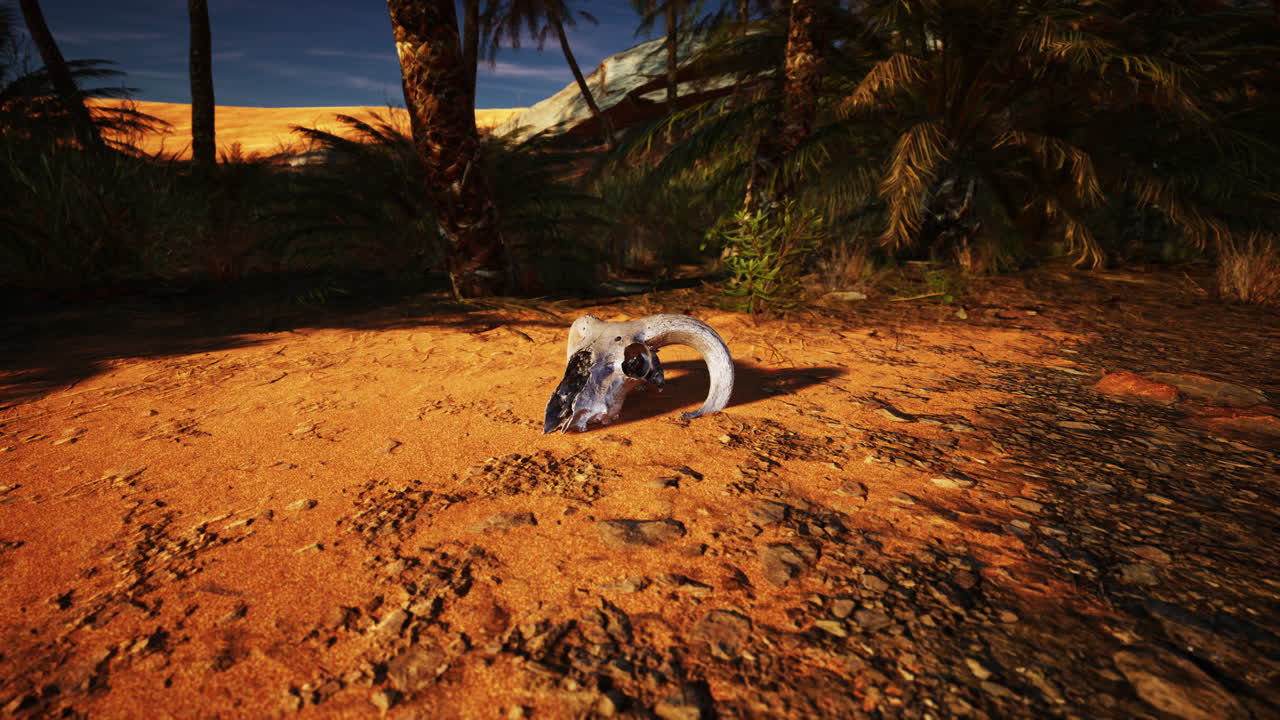 사막에 있는 두개골