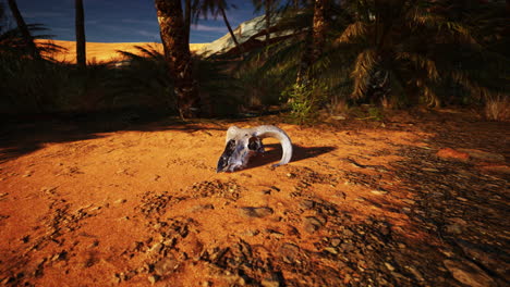 un cráneo en el desierto