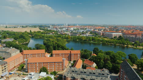 the city of copenhagen an old city often with old-tiled roofs and spiers 4k video