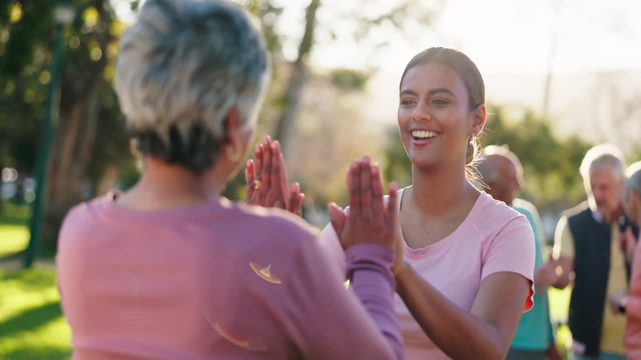 People Exercising in a Park