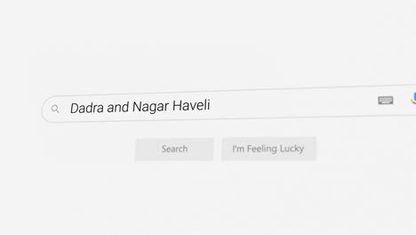 searching for dadra and nagar haveli on internet browser