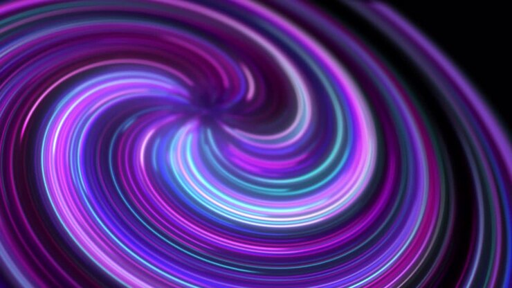 Sfondo con luce al neon a loop circolare.