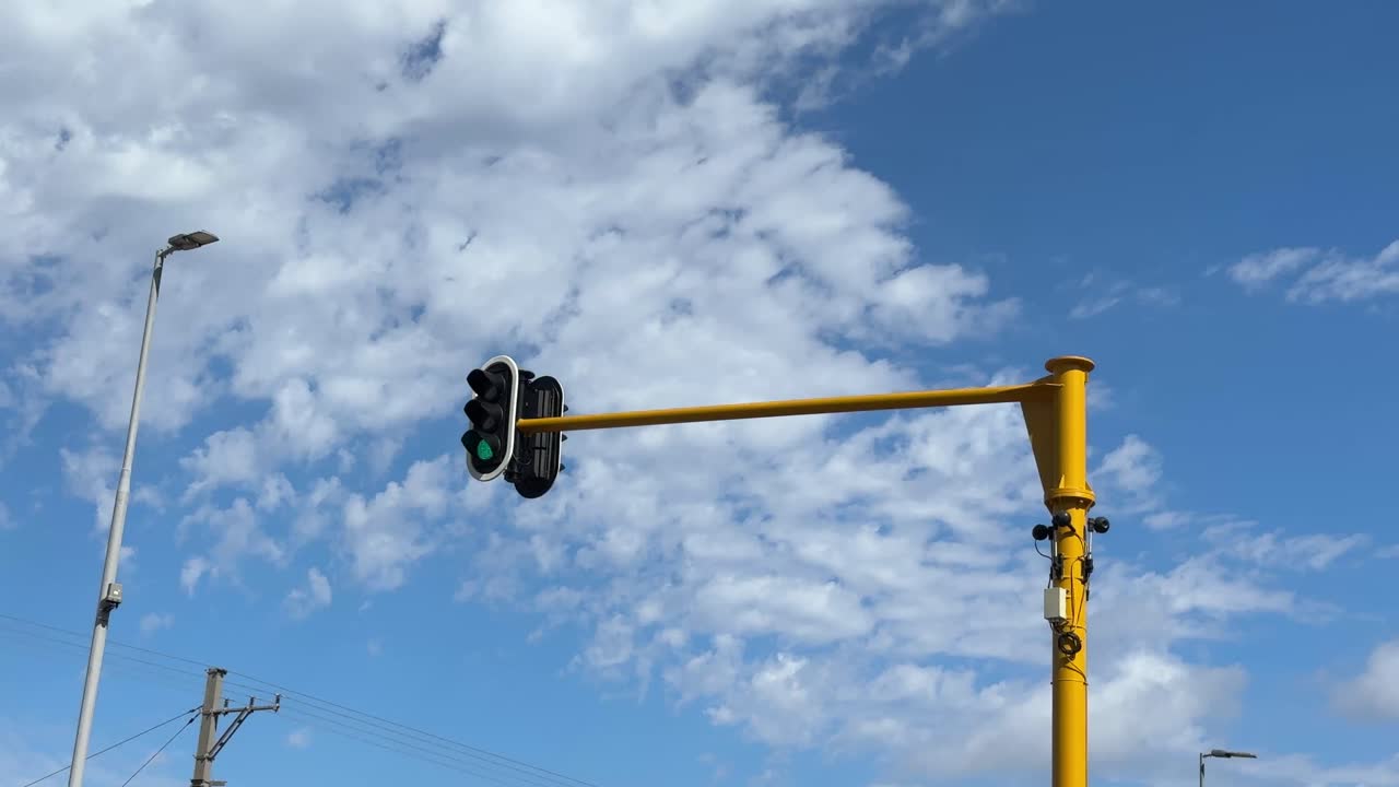 A traffic light against sky in Cape Town