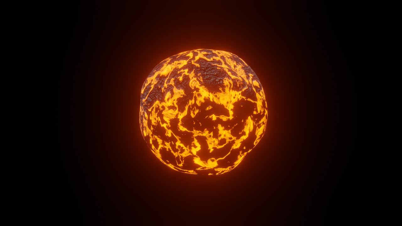 animación 3d abstracta, movimiento en bucle de 4k de una forma futurista negra y naranja