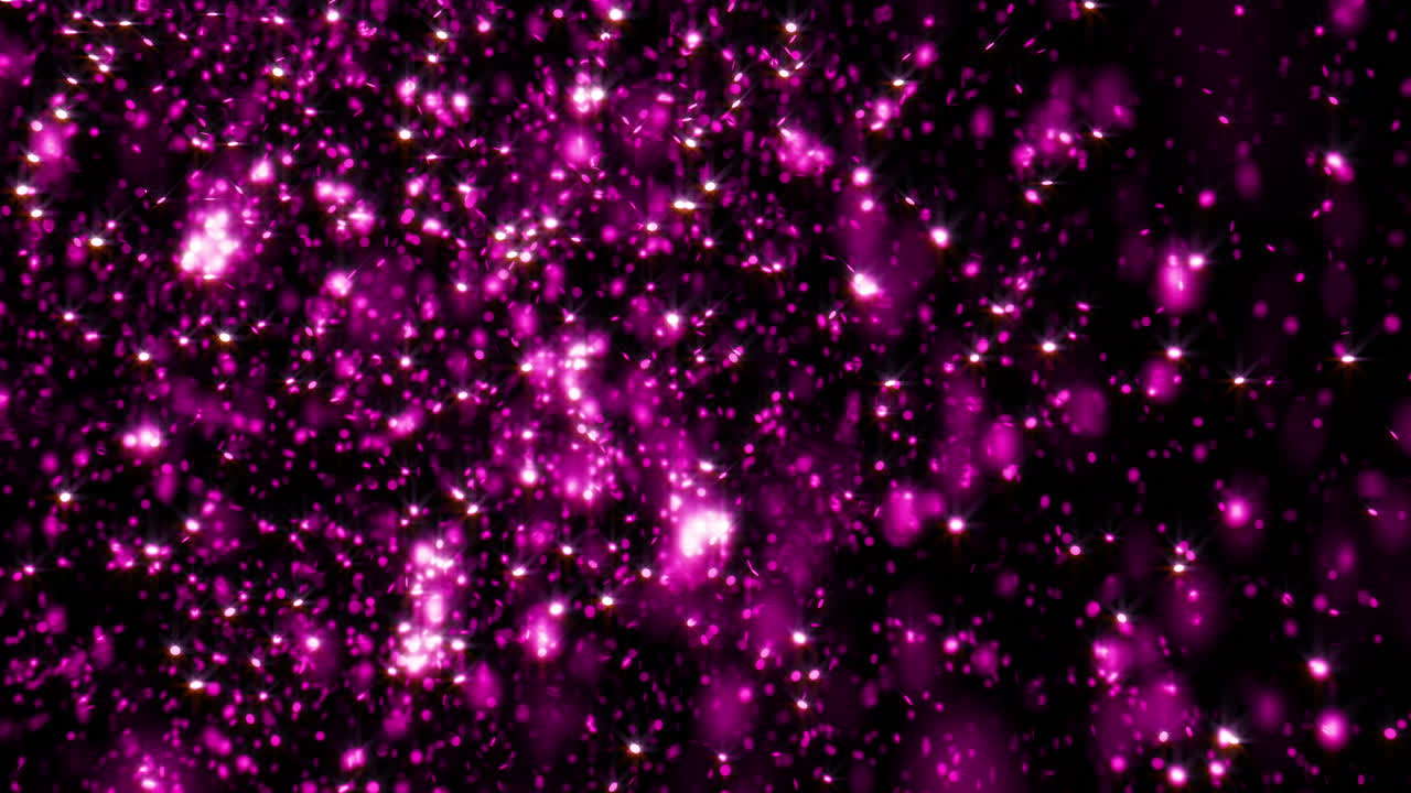 Magenta Sequin Heart Dissolving into Shimmering Glitter