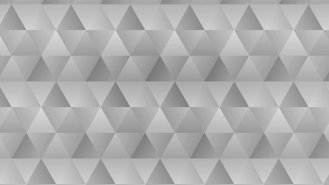 patrón triangular de formas geométricas. animación de bucle poligonal abstracta. fondo de gradiente monocromático.