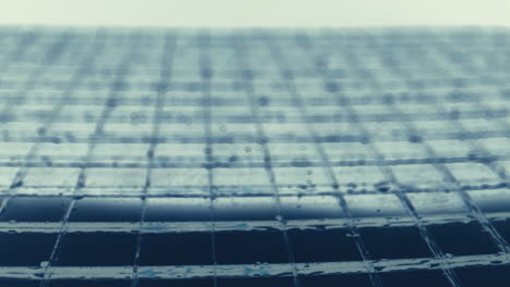 grid pattern with water droplets