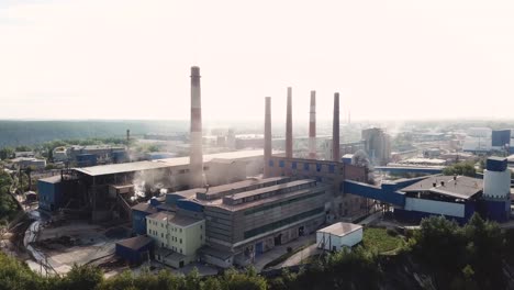 industrial plant aerial view