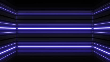 neon blue lines in a dark room