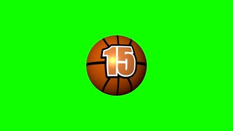 basketball ball up on the air with number counting down from twenty