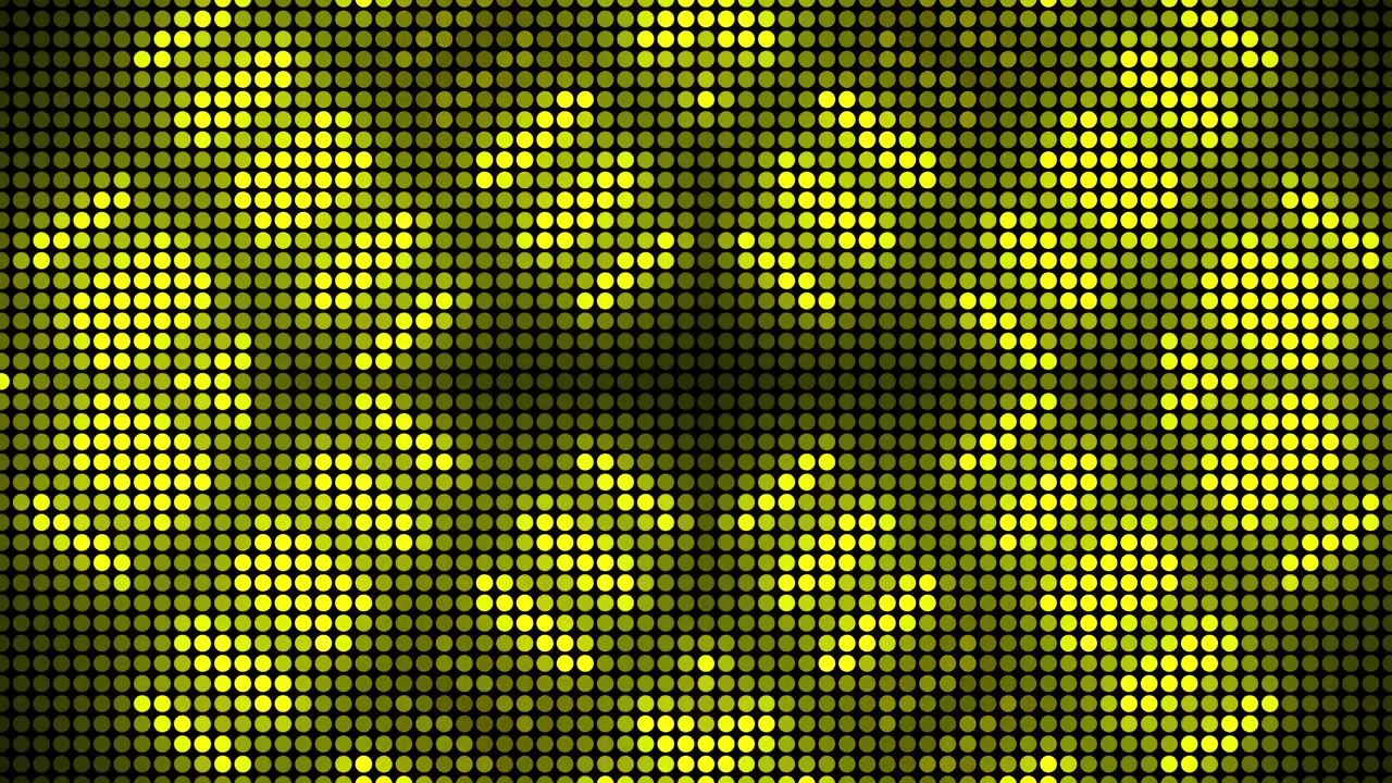 Abstract Pattern of Yellow Circles on Dark Background
