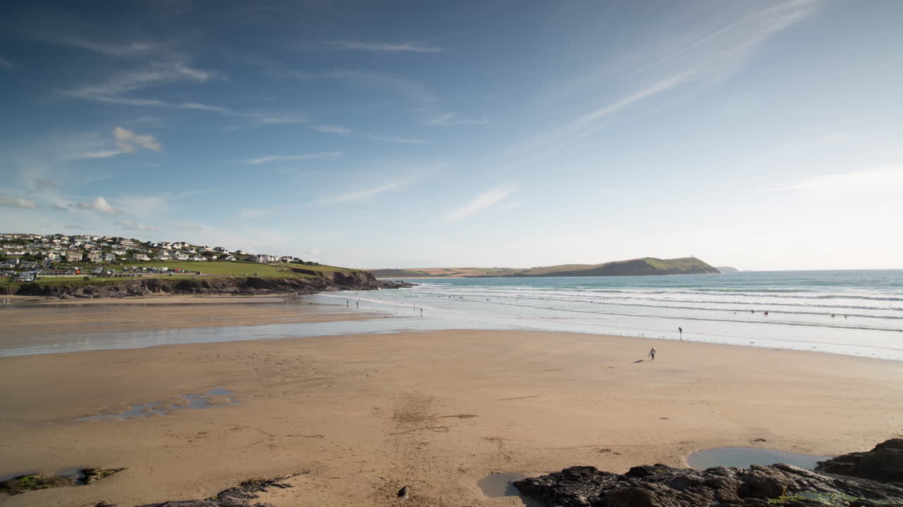 Premium stock video - Polzeath tide 00