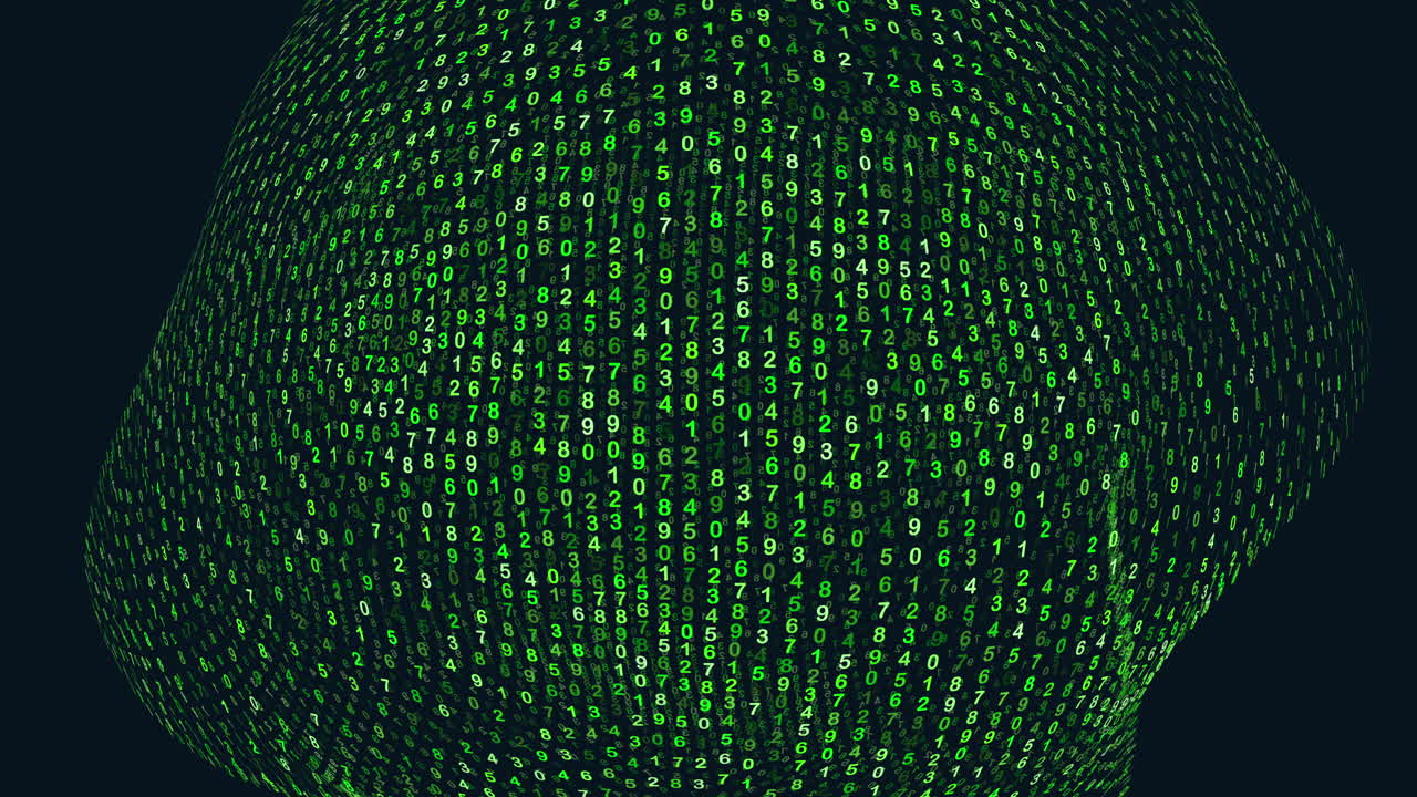 The image showcases a matrix of binary code composed of 1s and 0s. This fundamental language forms the basis for coding and transmitting data in computer systems