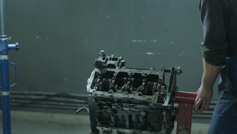 open car engine close-up. car engine repair. car service