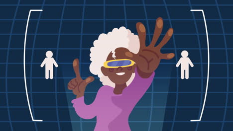 mujer que utiliza tecnología vr