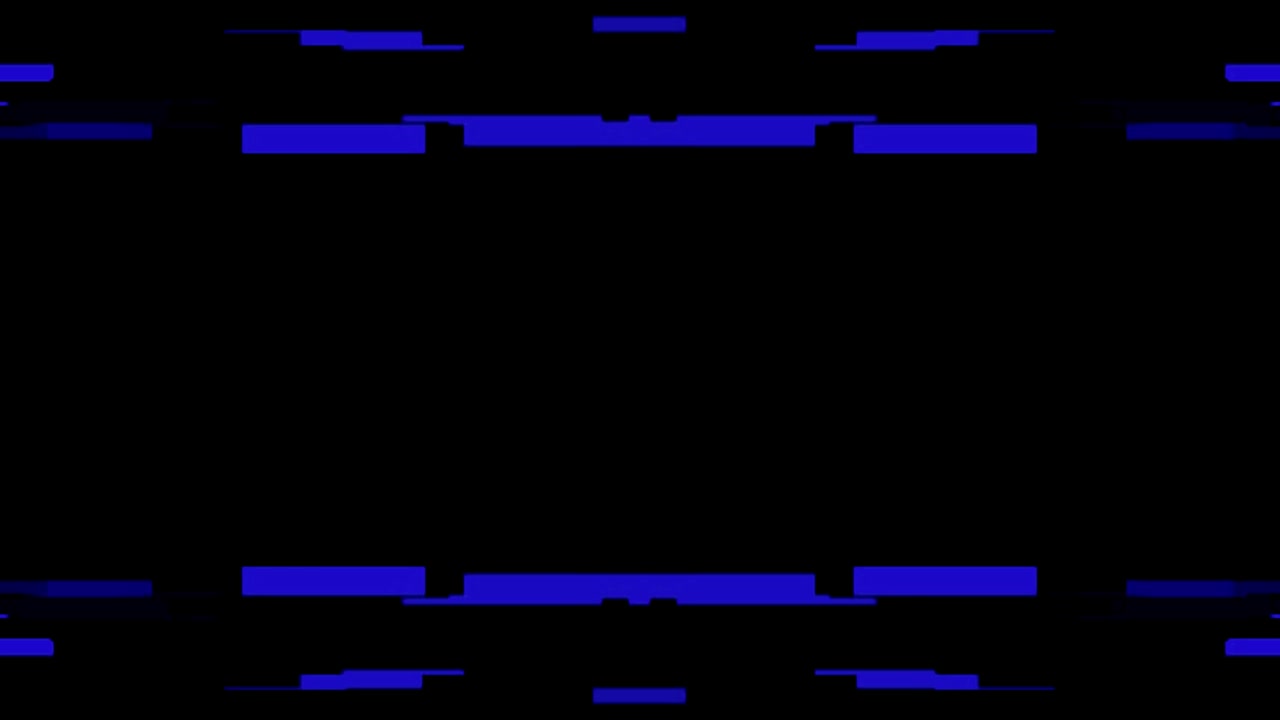 Abstract Blue Digital Glitch Effect on Black Background