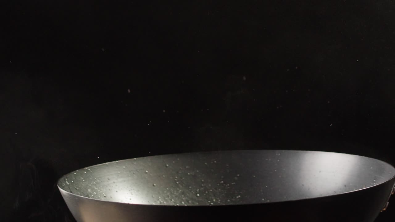 Cooking Mushrooms in a Wok