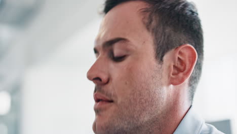 Businessman,-thinking-and-focused-with-stress