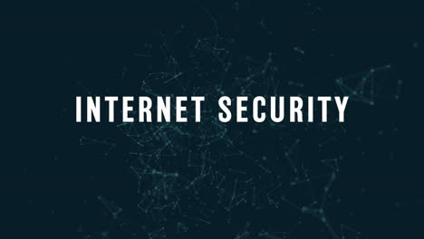 internet security with polygonal connecting dots and lines