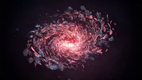 A Whirling Symphony of Leaves: A Mesmerizing Visual Journey Through Swirling Petals and Light, Creating a Captivating and Dynamic Display of Nature&#039;s Beauty