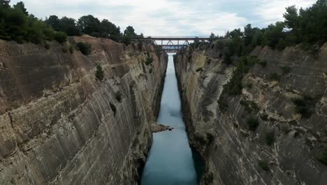 corinth canal: aerial stock footage of iconic greek waterway