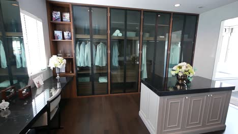 modern and luxury walk in closet