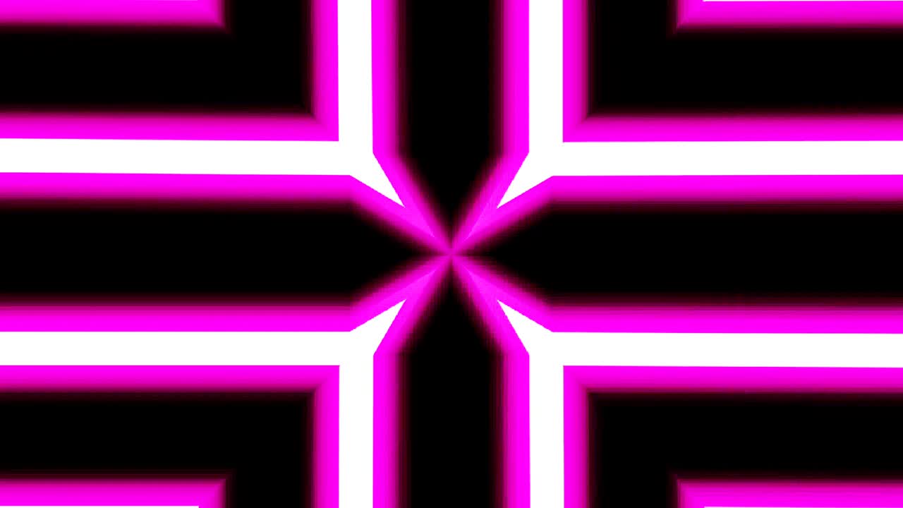 shining bright lines set wave motion, colorful, on black background