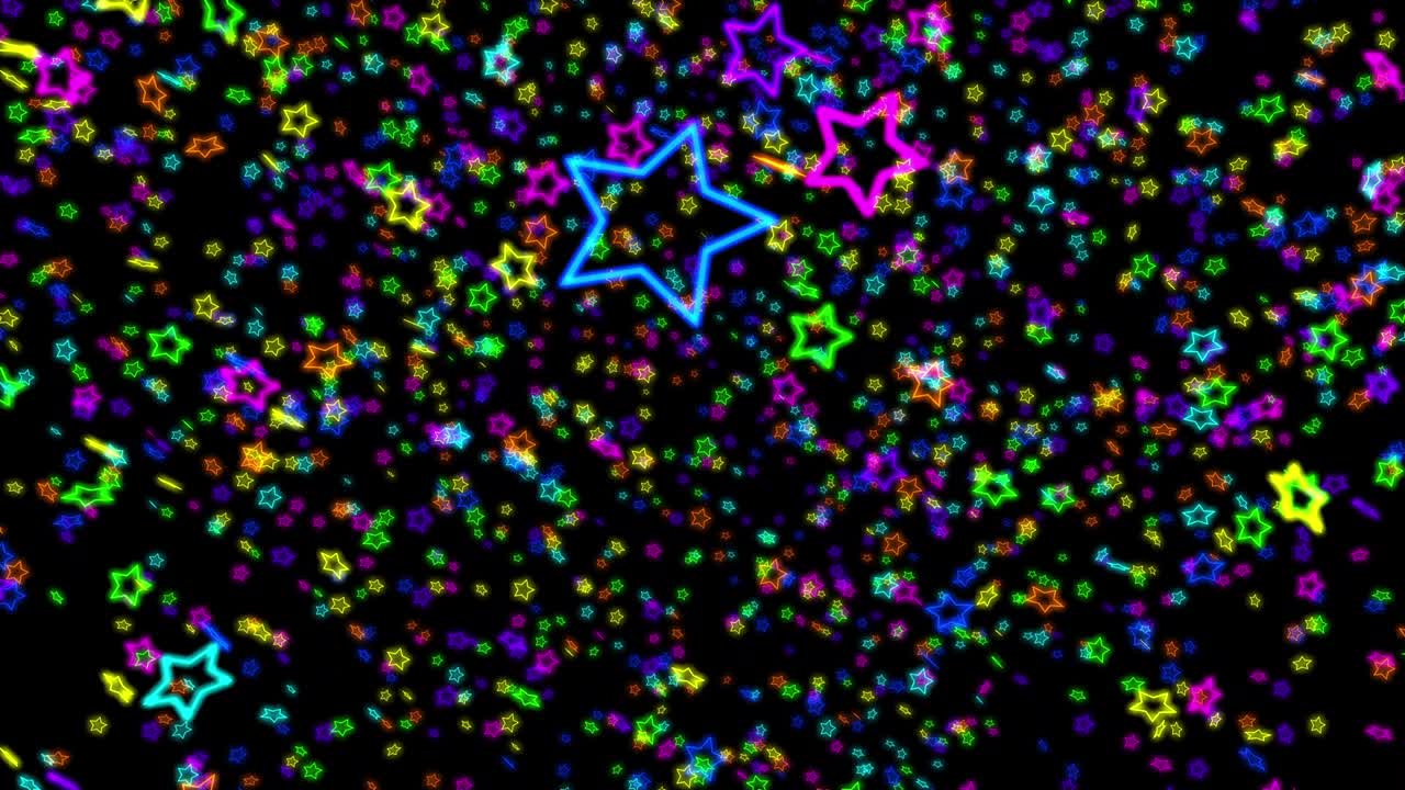 a través de las estrellas coloridas