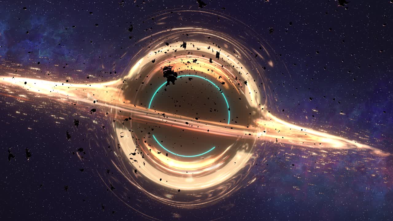 깊은 우주에 있는 블랙홀