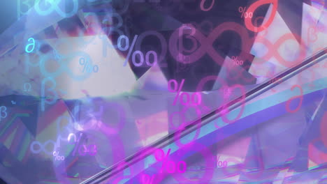 animación del procesamiento de datos sobre el cubo giratorio.