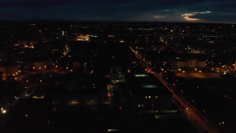 munich city by night from above with a drone dji mavic air at 4k 30fps